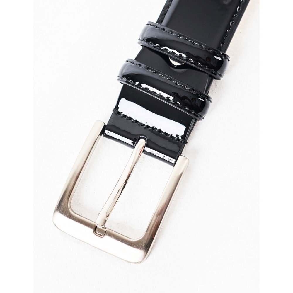 Le Bond Men’s Black Leather Belt - Image 2