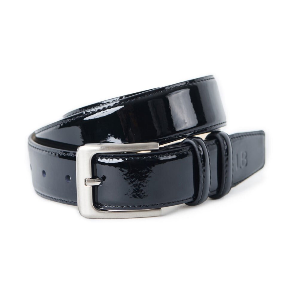 Le Bond Men’s Black Leather Belt