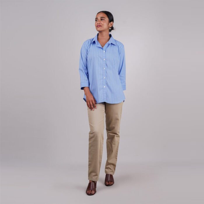 Women’s Blue Color Stripe Shirt
